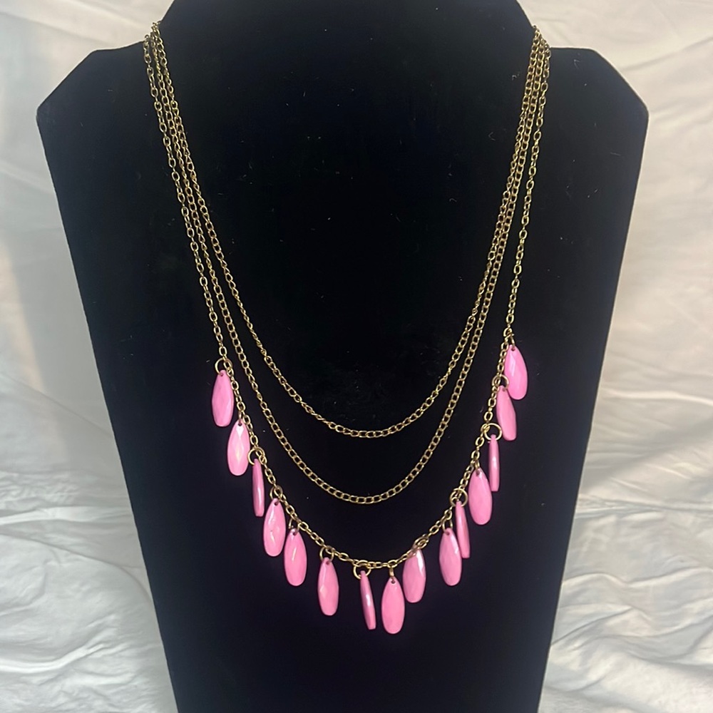 Pink & Gold layered necklace